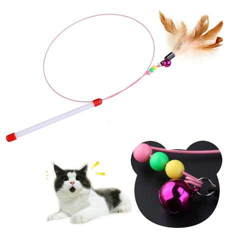Feather Wand Teaser with Bell Beads