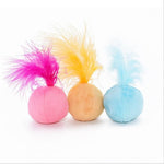 Catnip Hair Ball Feather Teaser